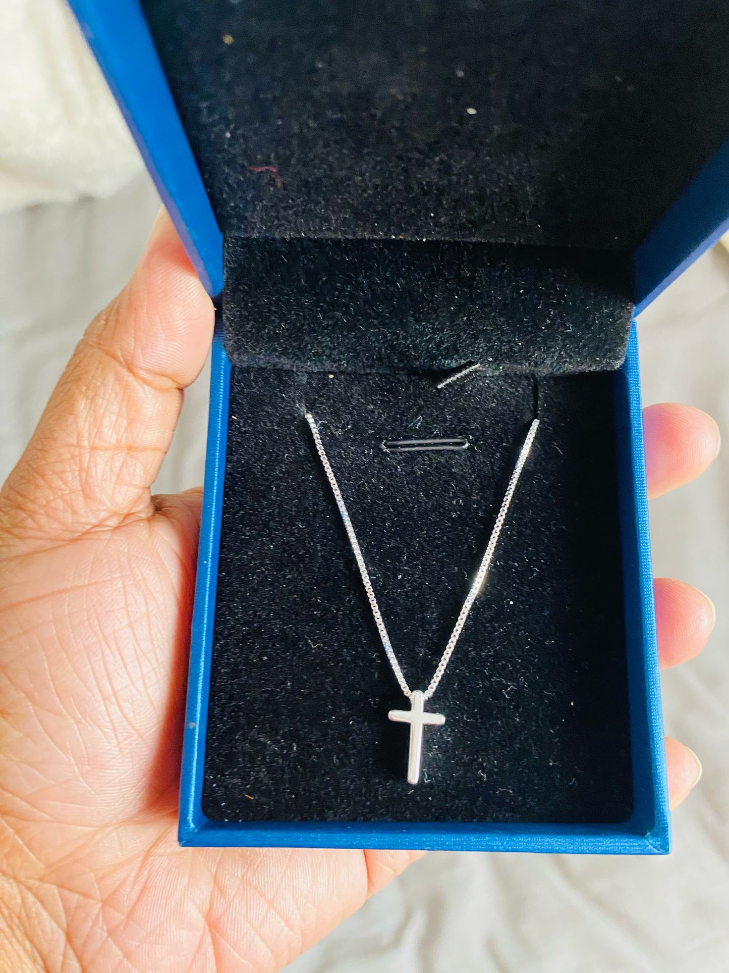 Silver Cross Necklace for Men Women – Christian Pendant Jewellery Gift