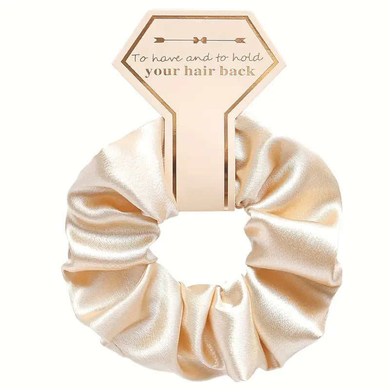 5pcs Fashionable Crystal Satin Fabric Hair Rings - Vintage Hair Accessories