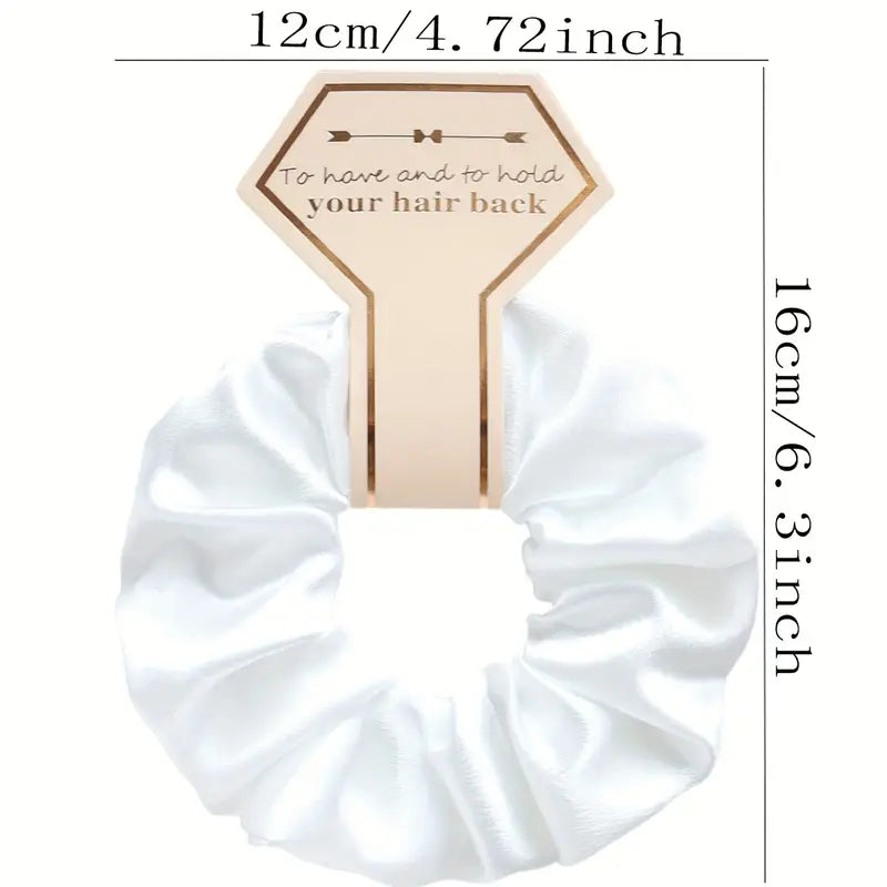 5pcs Fashionable Crystal Satin Fabric Hair Rings - Vintage Hair Accessories