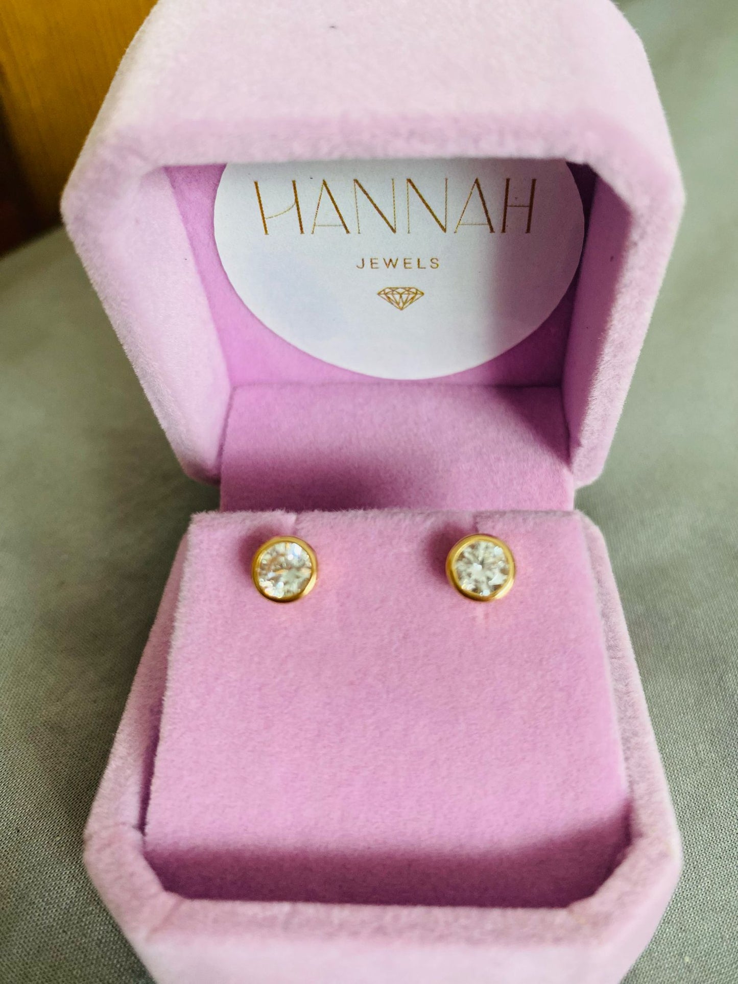 1 Carat Moissanite Stud Earrings in 925 Silver