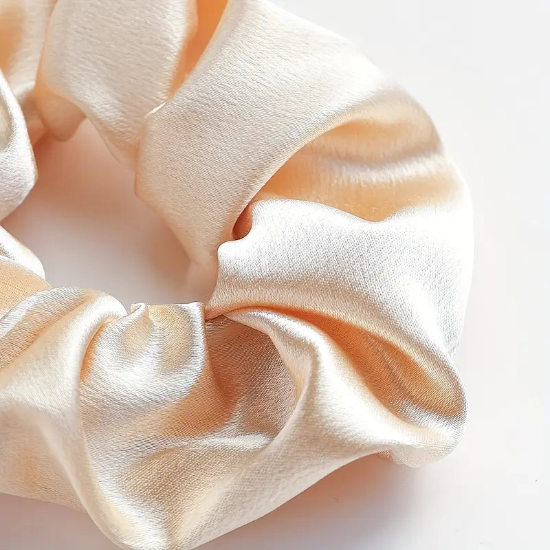 5pcs Fashionable Crystal Satin Fabric Hair Rings - Vintage Hair Accessories